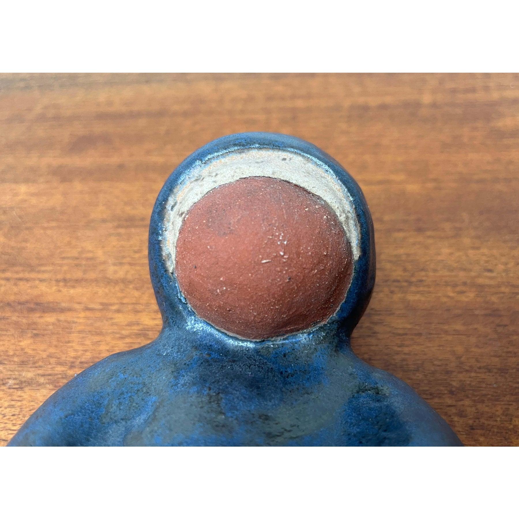 Set of 2 Mid-Century Studio Pottery Virgin Mary and Baby Jesus Sculptures, 1960s For Sale 11