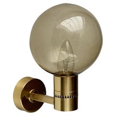 Set of 2 Mid-Century Swedish Brass Wall Lamps by Hans-Agne Jakobsson, 1960s