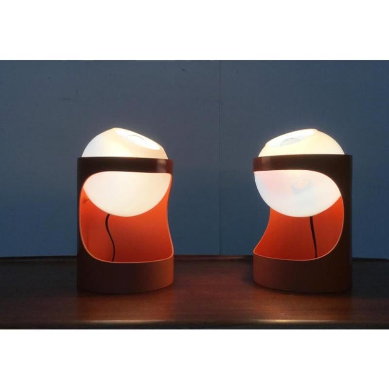 Set of 2 Mid-Century Swiss Space Age Guggerli L1 Table Lamp, 1960s For Sale 2