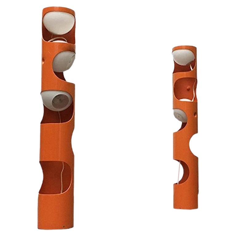 2er-Set Mid-Century Swiss Space Age Guggerli L3 Stehleuchte für Baltensweiler