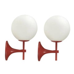 2er-Set Schweizer A Space Age-Leuchten aus der Jahrhundertmitte von E.R. Nele für Temde, 1960er Jahre