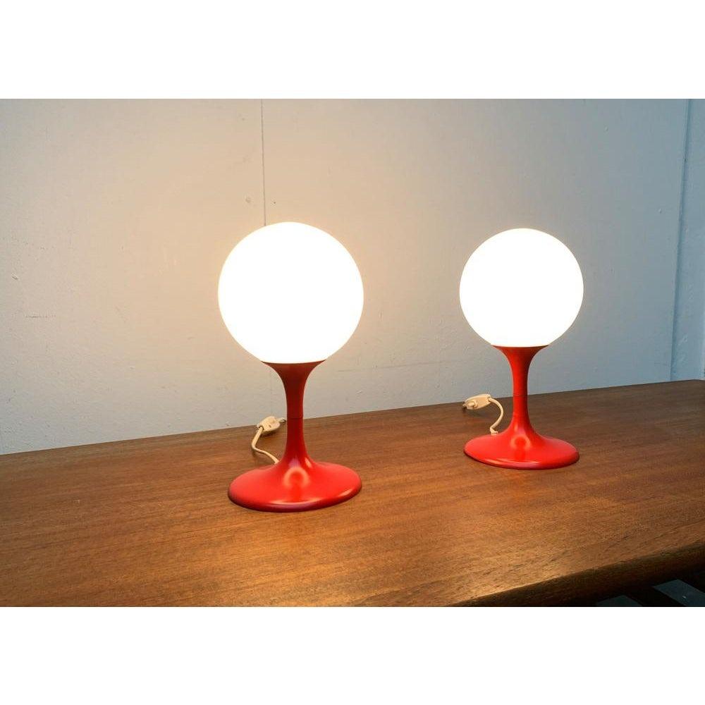 Lot de 2 lampes de table de l'ère spatiale suisse du milieu du siècle par E.R. Nele pour Temde, années 1960 en vente 3