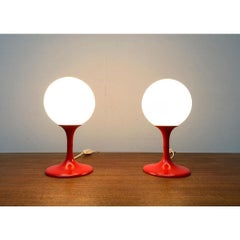 Set of 2 Mid-Century Swiss Space Age Table Lamps by E.R. Nele for Temde, 1960s