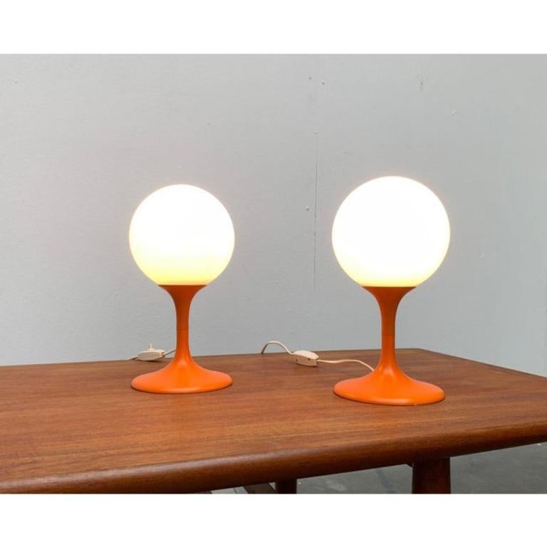 2er-Set Schweizer tischlampen aus der mitte des jahrhunderts von E.R. Nele für Temde, 1960er Jahre (Glas) im Angebot