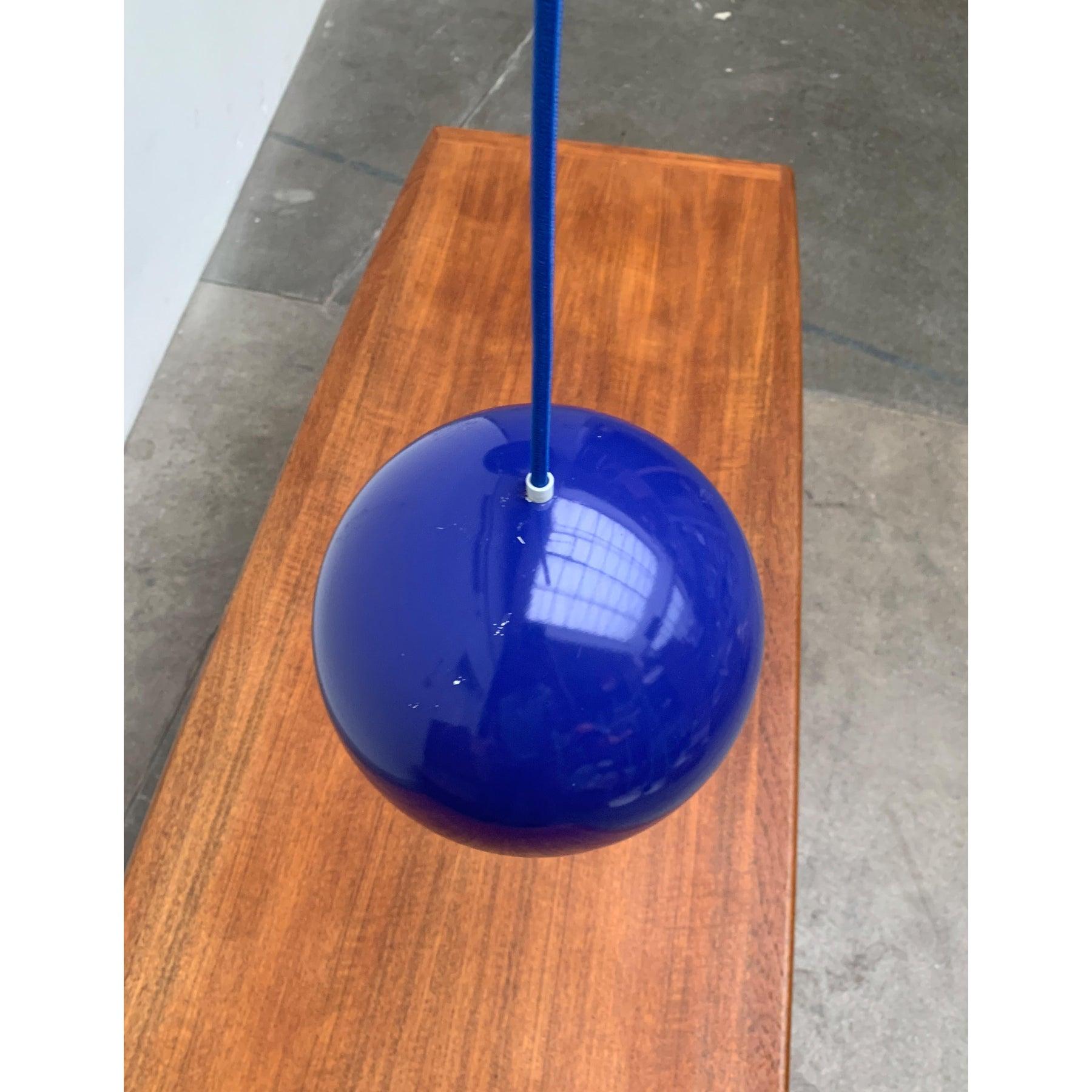 20th Century Set of 2 Mid-Century Topan Pendant Lamps by Verner Panton for Louis, 1970s For Sale