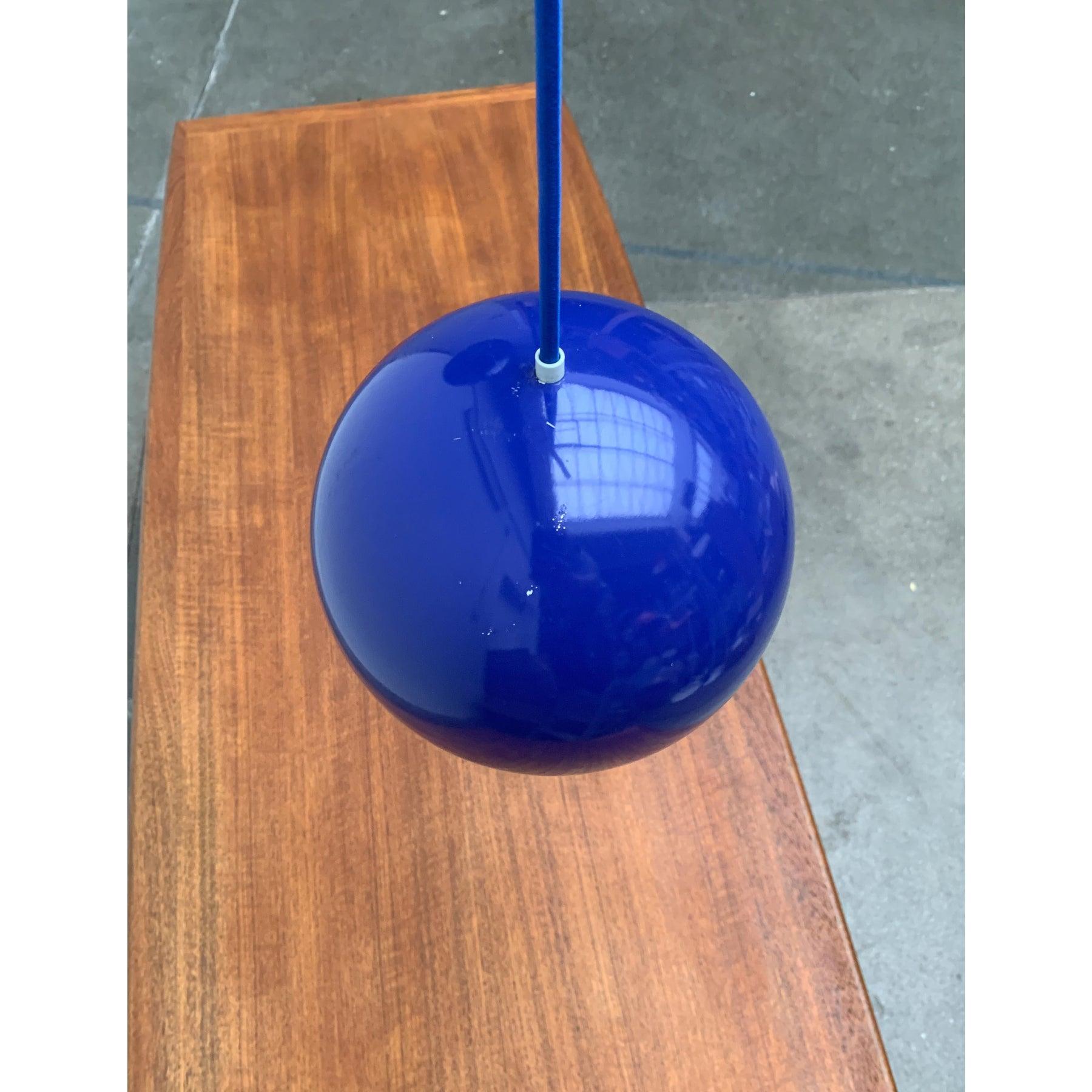Metal Set of 2 Mid-Century Topan Pendant Lamps by Verner Panton for Louis, 1970s For Sale