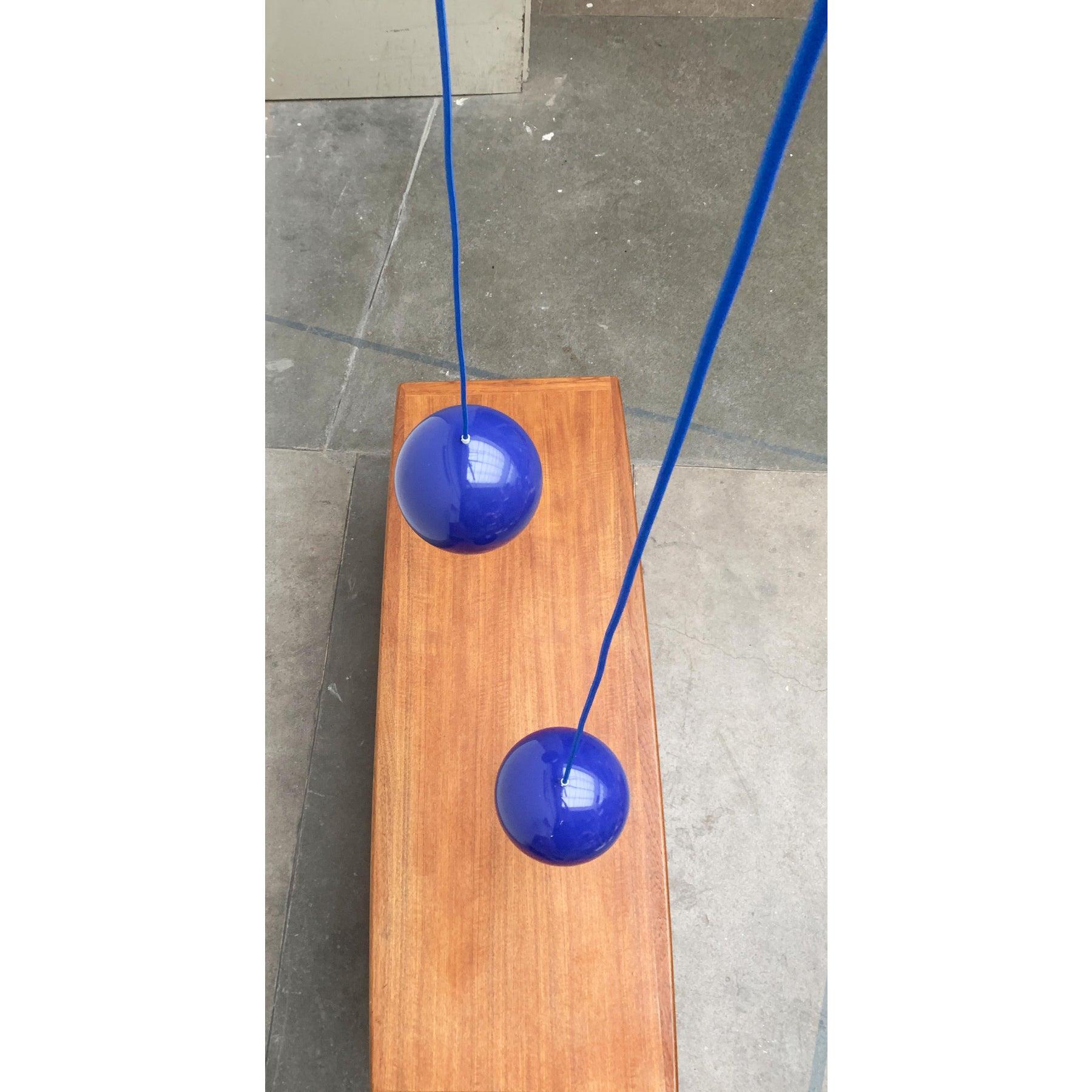 Set of 2 Mid-Century Topan Pendant Lamps by Verner Panton for Louis, 1970s For Sale 2