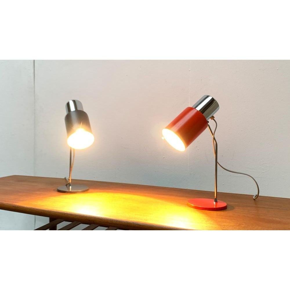 Satz von 2 minimalistischen Tischlampen aus der Mitte des Jahrhunderts Typ 1636 von Josef Hurka, 1960er Jahre (Moderne der Mitte des Jahrhunderts) im Angebot