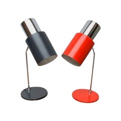 Set of 2 Mid-Century Type 1636 Minimalist Table Lamps by Josef Hurka, 1960s