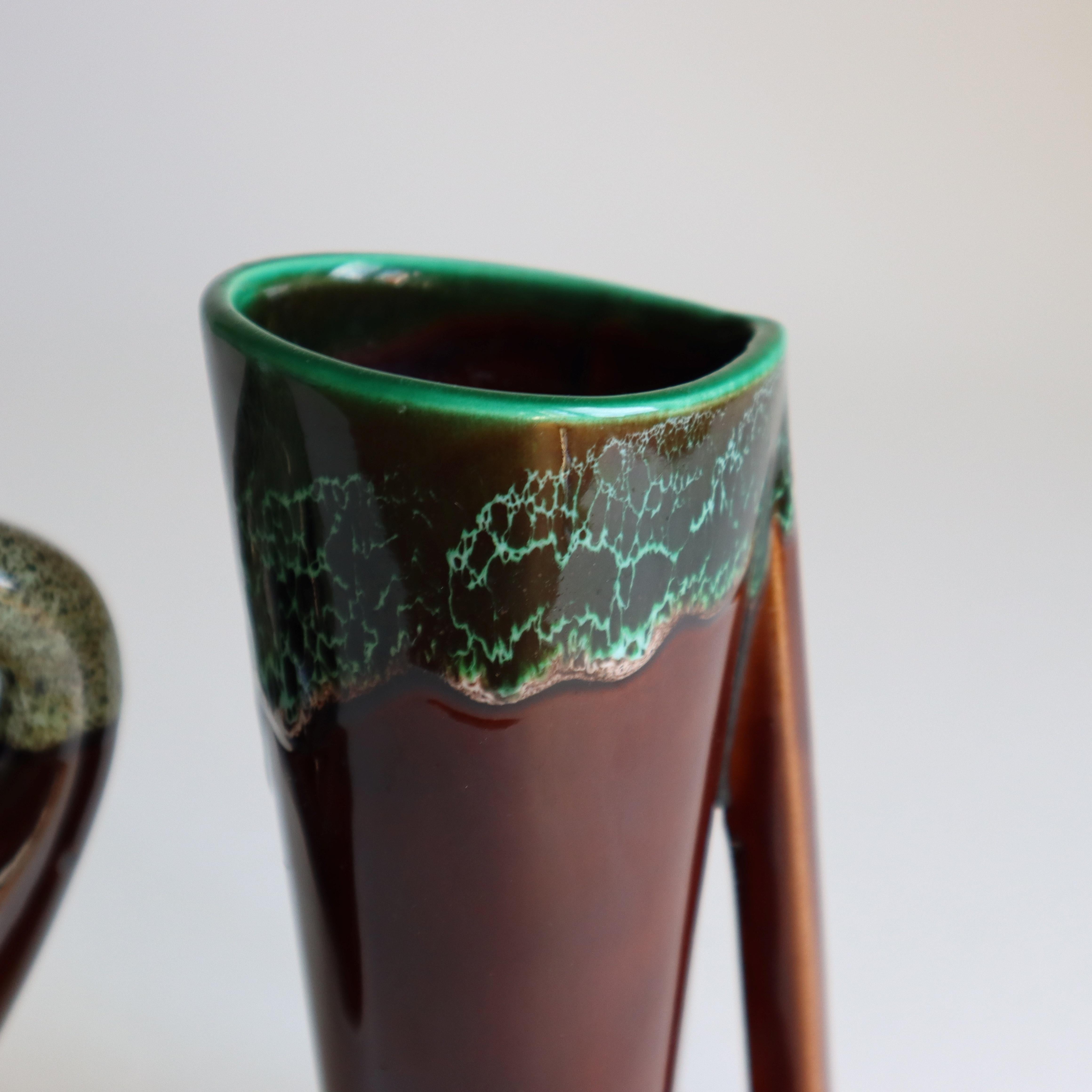 Set of 2 Mid-Century Vallauris Vases - Fat Lava Style 5