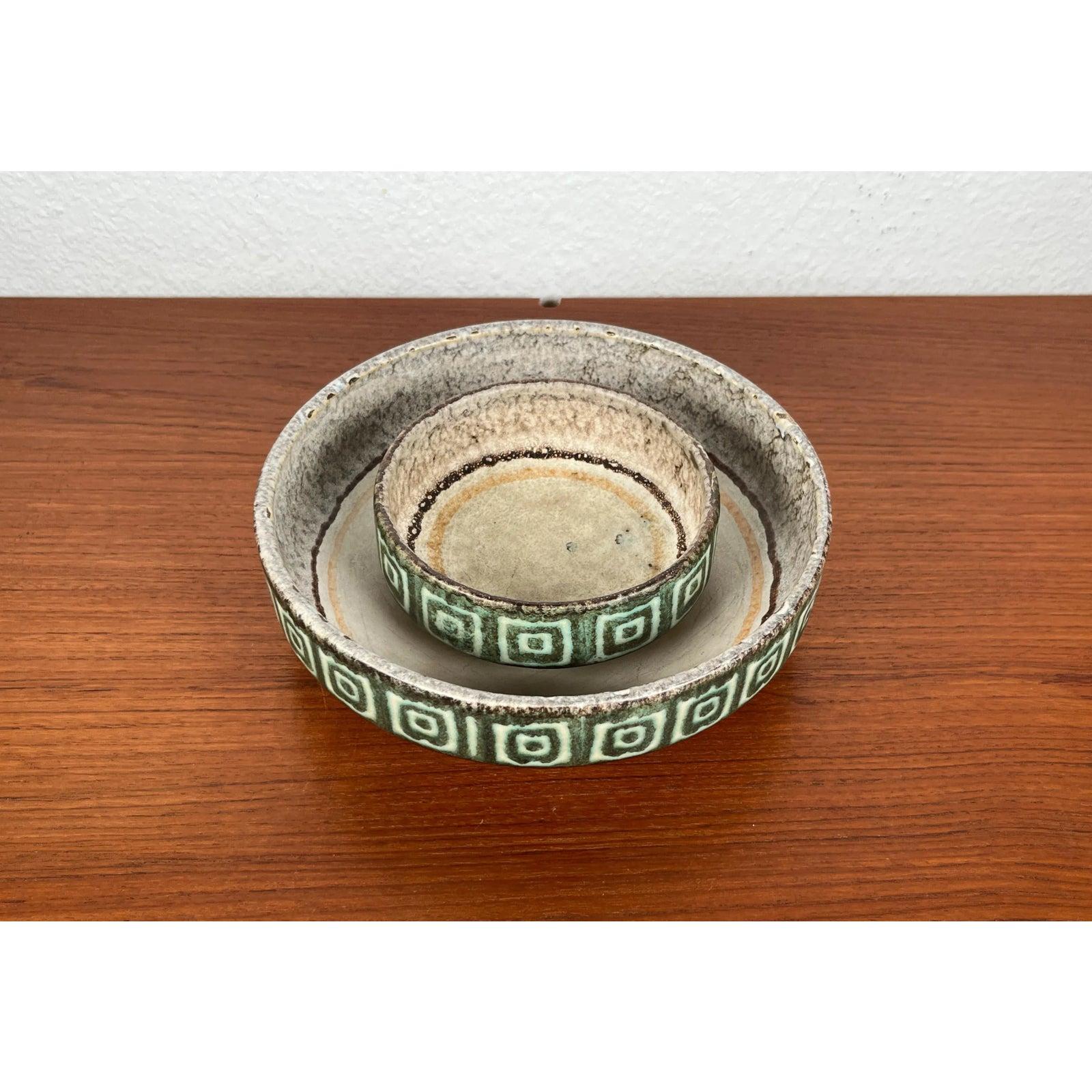 Set of 2 Mid-Century West German Pottery WGP Bowls, 1960s In Excellent Condition For Sale In Hamburg, DE