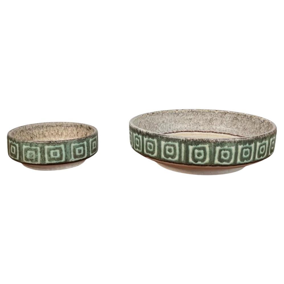 Set of 2 Mid-Century West German Pottery WGP Bowls, 1960s For Sale