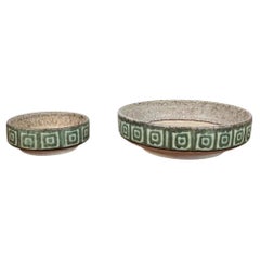 Vintage Set of 2 Mid-Century West German Pottery WGP Bowls, 1960s