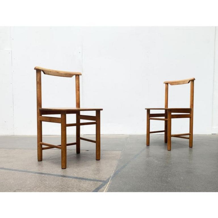 Set di 2 sedie in legno di metà secolo, anni '60 in vendita 1