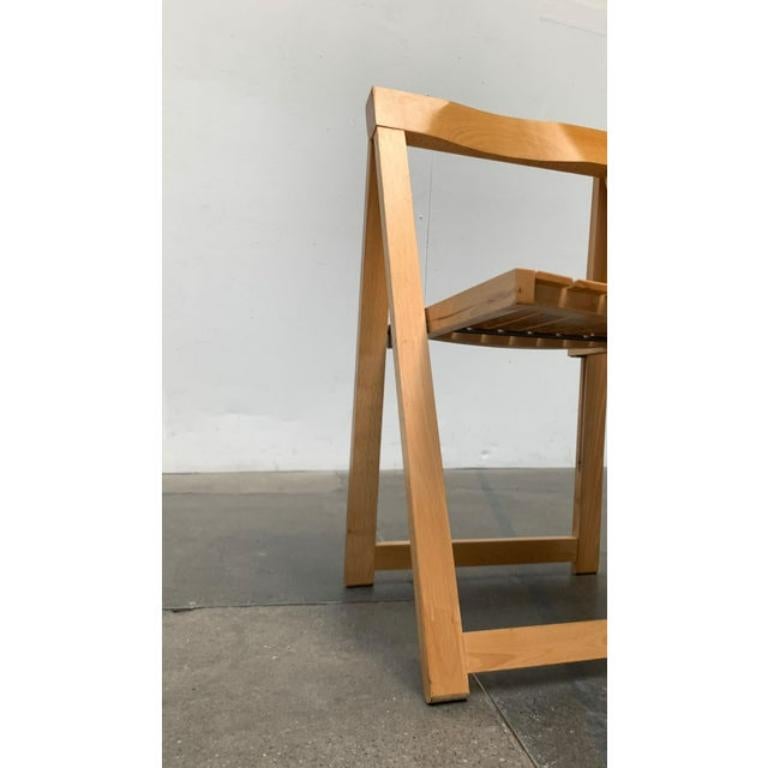 Juego de 2 sillas plegables Trieste de madera de mediados de siglo, Aldo Jacober, años 60 en venta 4