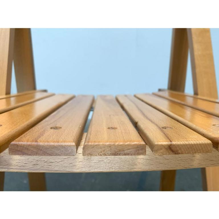 Juego de 2 sillas plegables Trieste de madera de mediados de siglo, Aldo Jacober, años 60 Madera en venta
