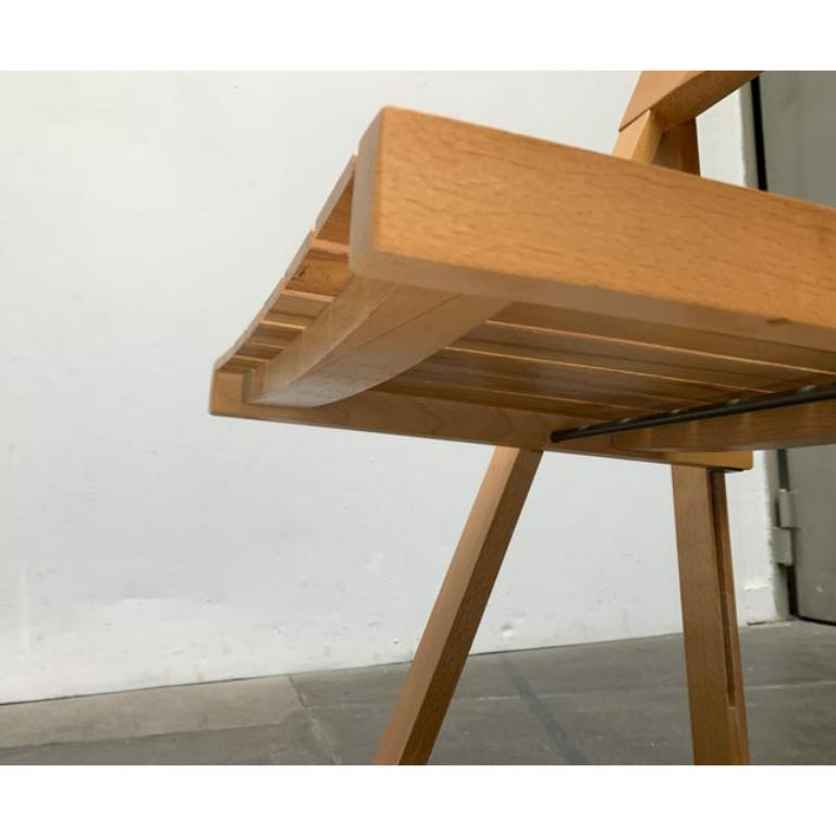 Juego de 2 sillas plegables Trieste de madera de mediados de siglo, Aldo Jacober, años 60 en venta 1