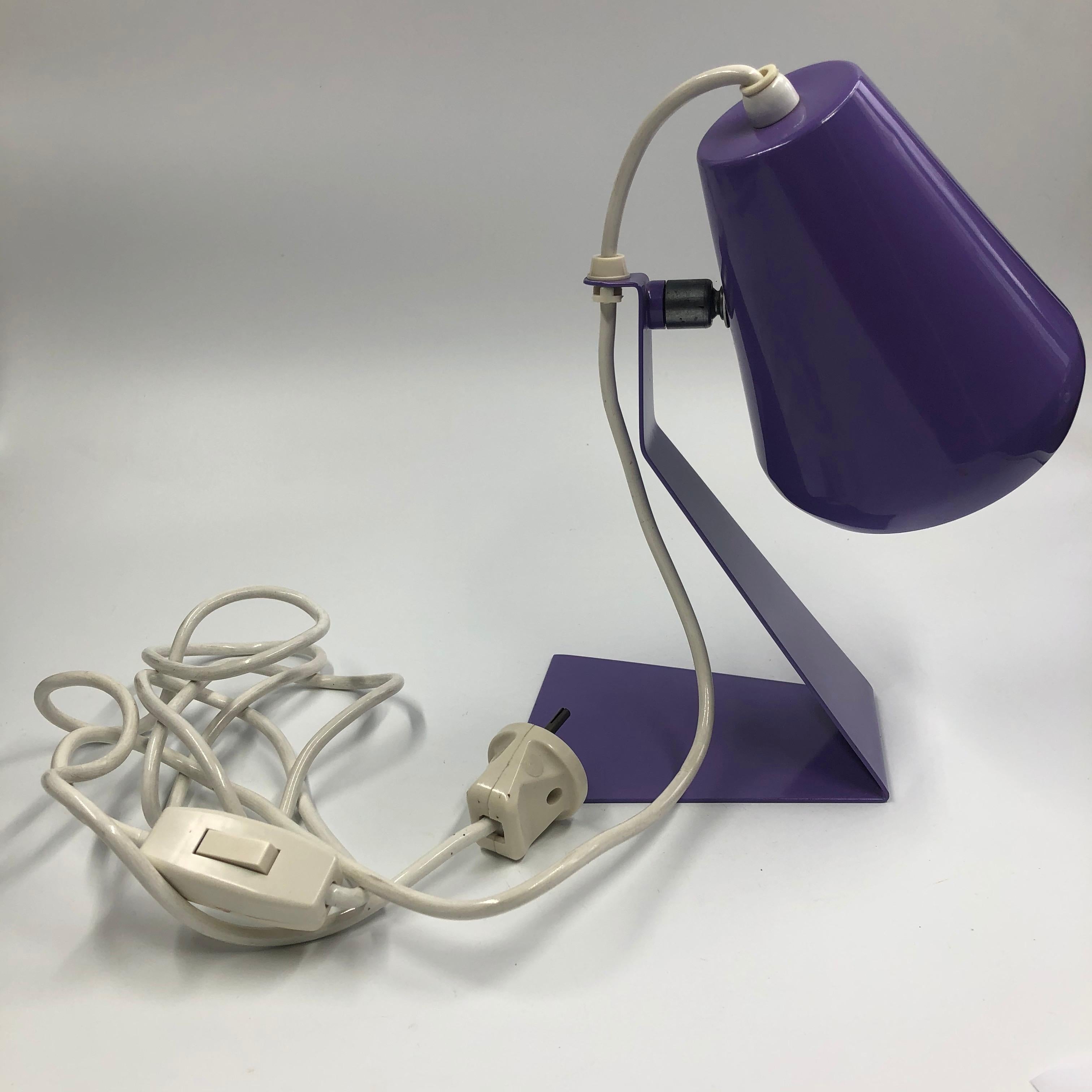 Set of 2 Midcentury Z Bedside Table Lamps, 1960s Adjustable Lamp Shade 2