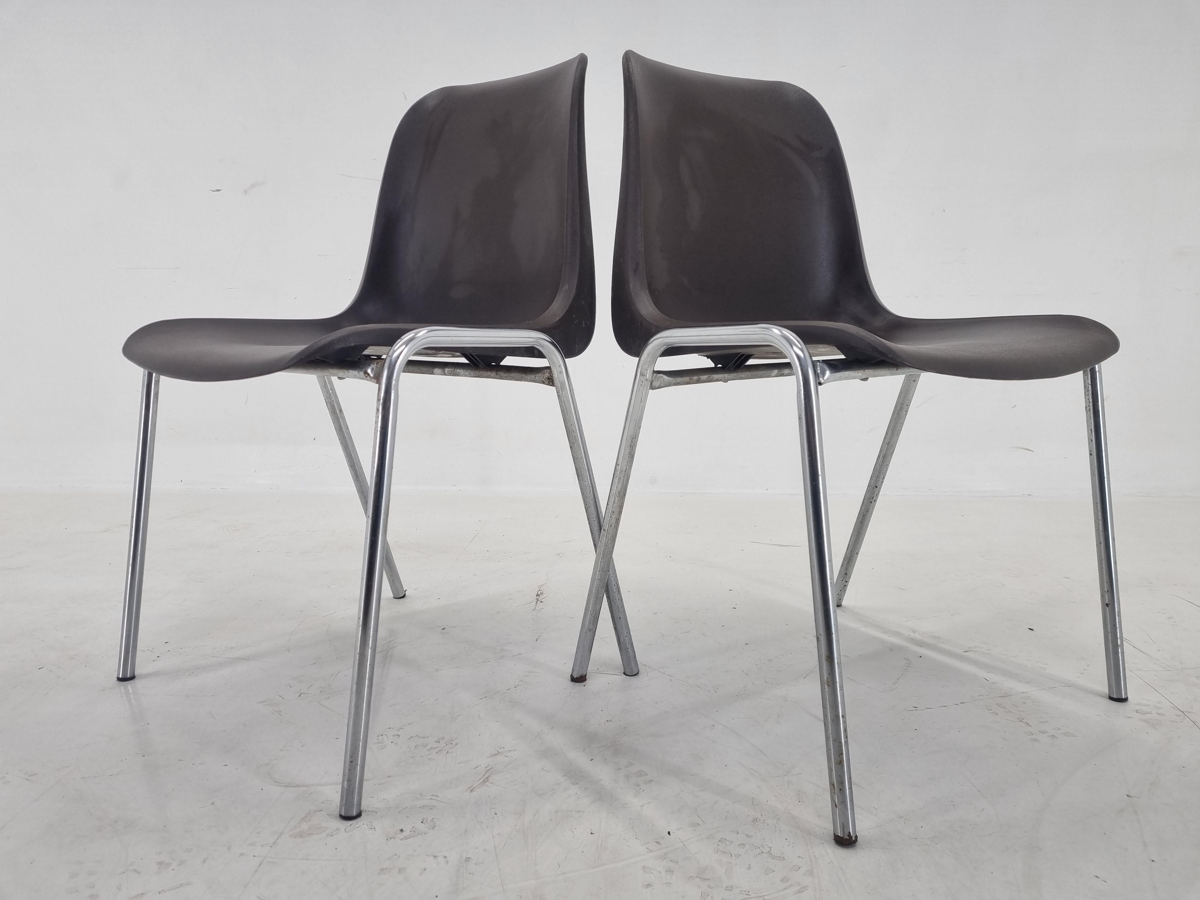 Set of 2 Midcentury Chairs Europa Designed by Helmut Starke, 1990s In Good Condition For Sale In Praha, CZ