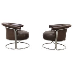Set of 2 Midcentury Italian Armchair After Gae Aulenti, 1950s