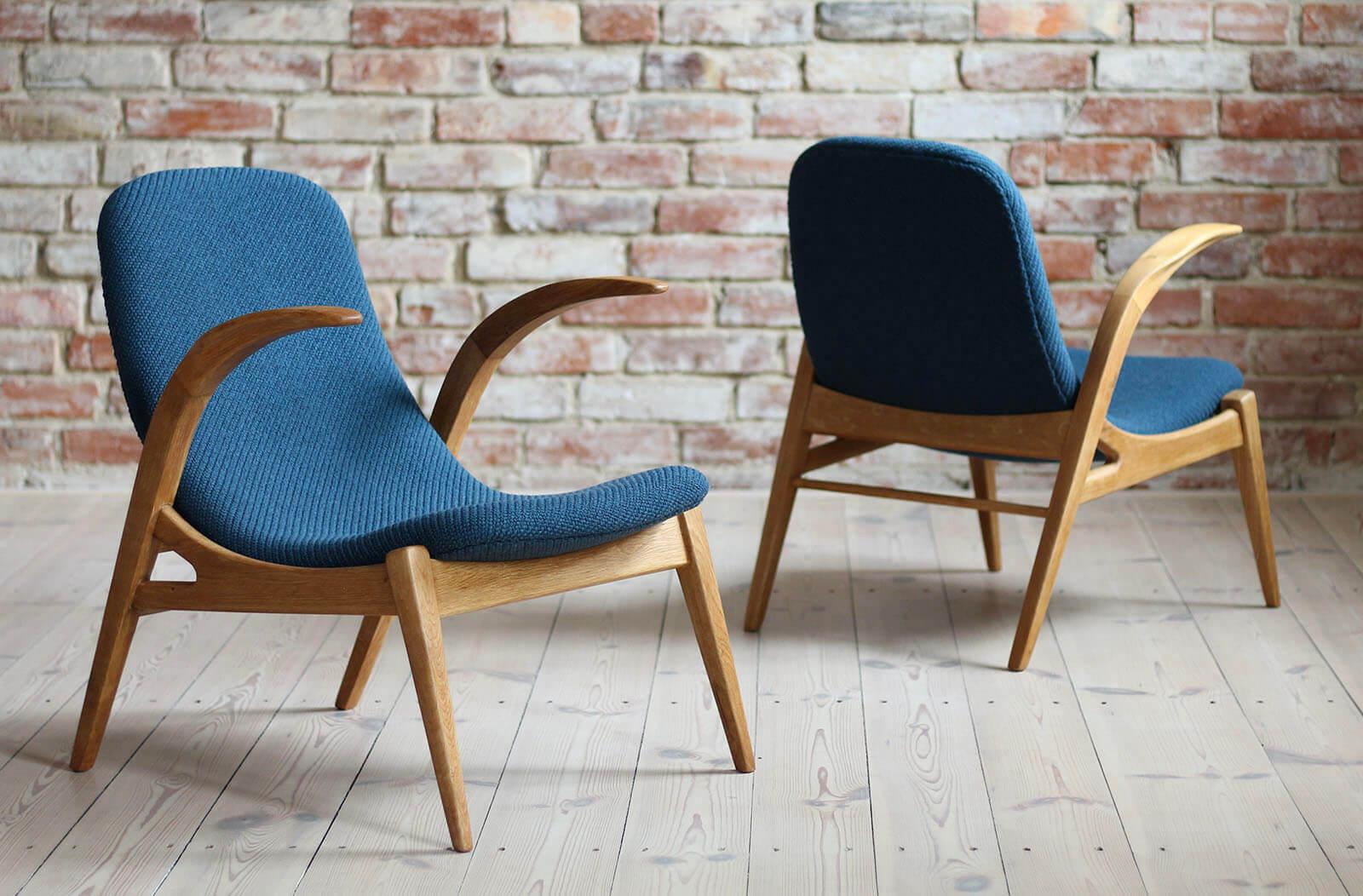Oiled Set of 2 Midcentury Lounge Chairs, 1960s, Czech Republic