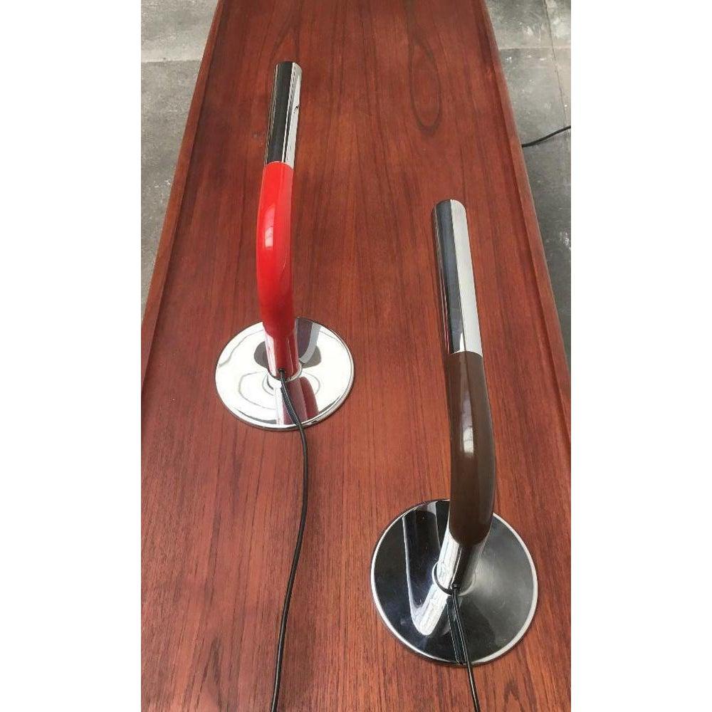 Set of 2 MidCentury Minimalist Gulp Table Lamps by Ingo Maurer for M-Design, 60s For Sale 3