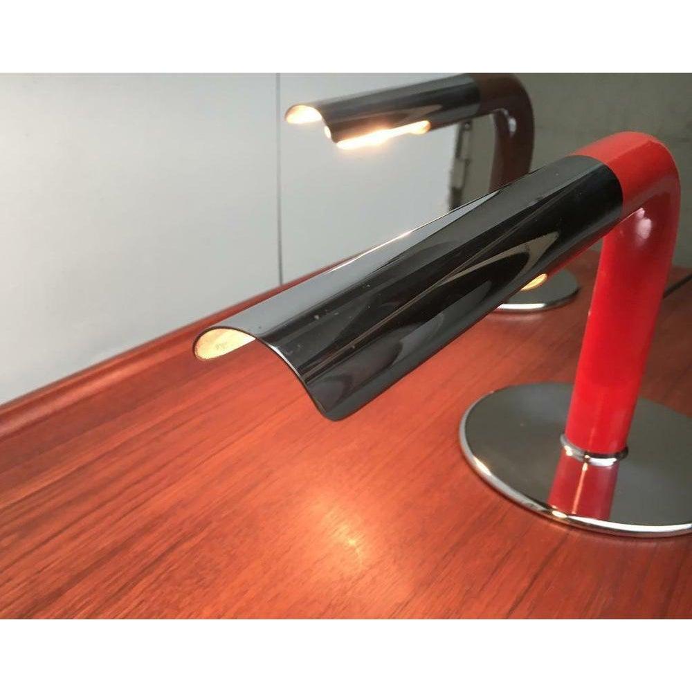 Set of 2 MidCentury Minimalist Gulp Table Lamps by Ingo Maurer for M-Design, 60s For Sale 4