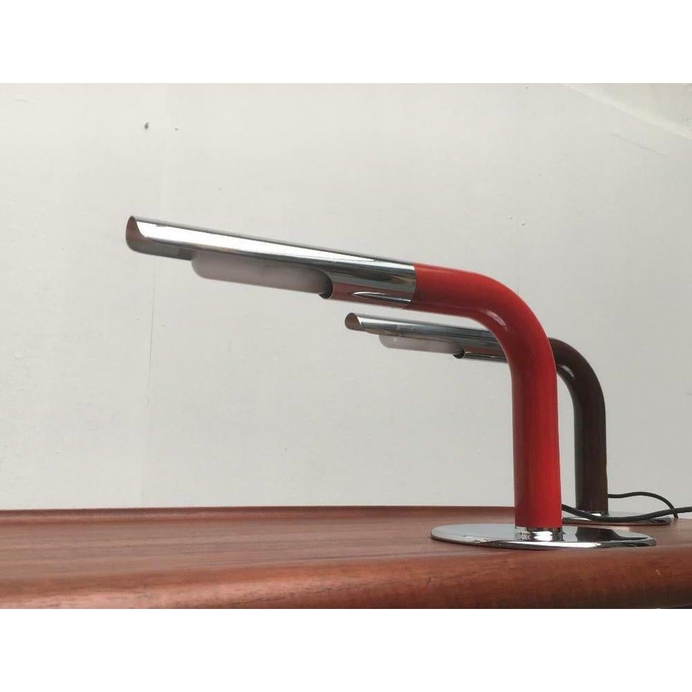 Set of 2 MidCentury Minimalist Gulp Table Lamps by Ingo Maurer for M-Design, 60s In Excellent Condition For Sale In Hamburg, DE