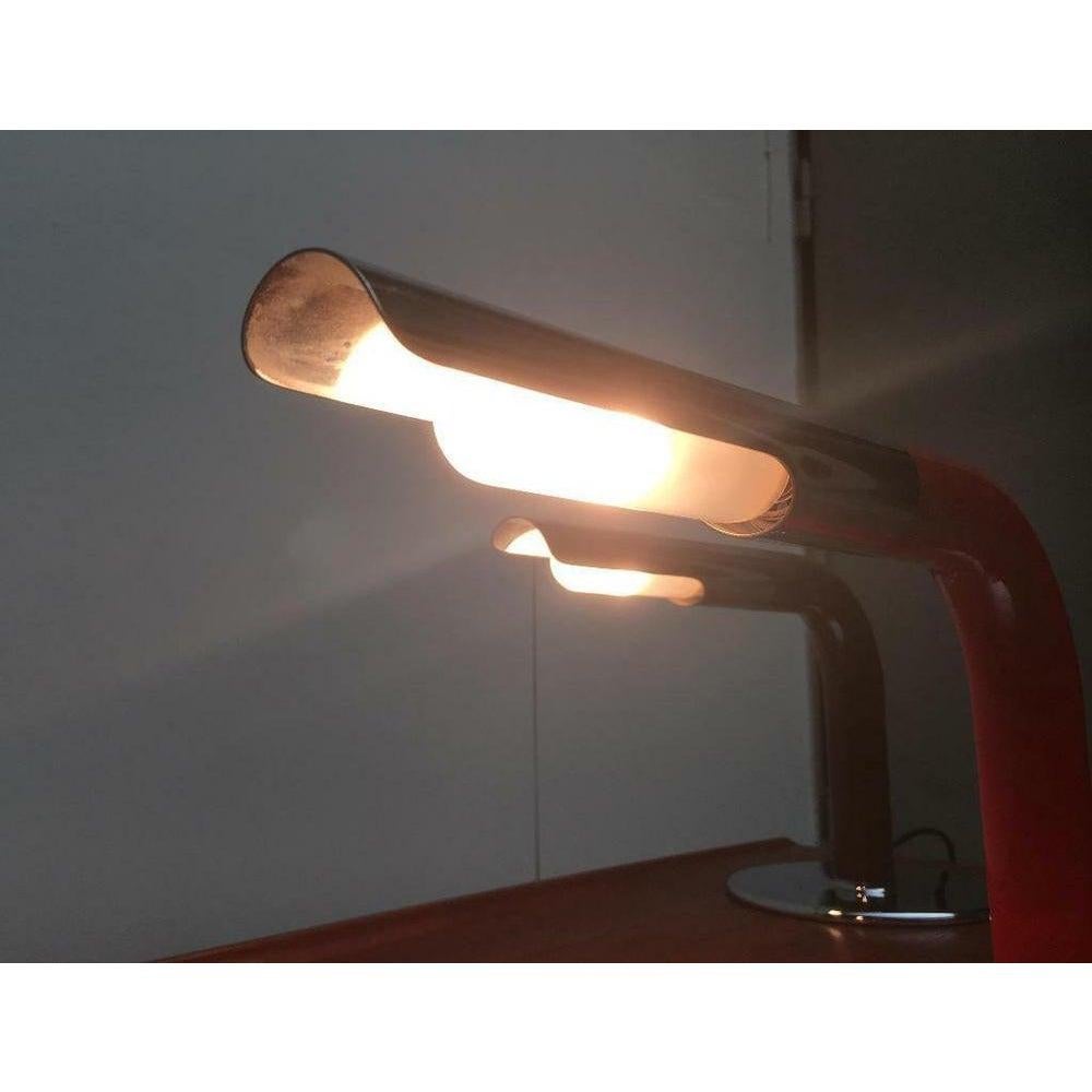 Set of 2 MidCentury Minimalist Gulp Table Lamps by Ingo Maurer for M-Design, 60s For Sale 2