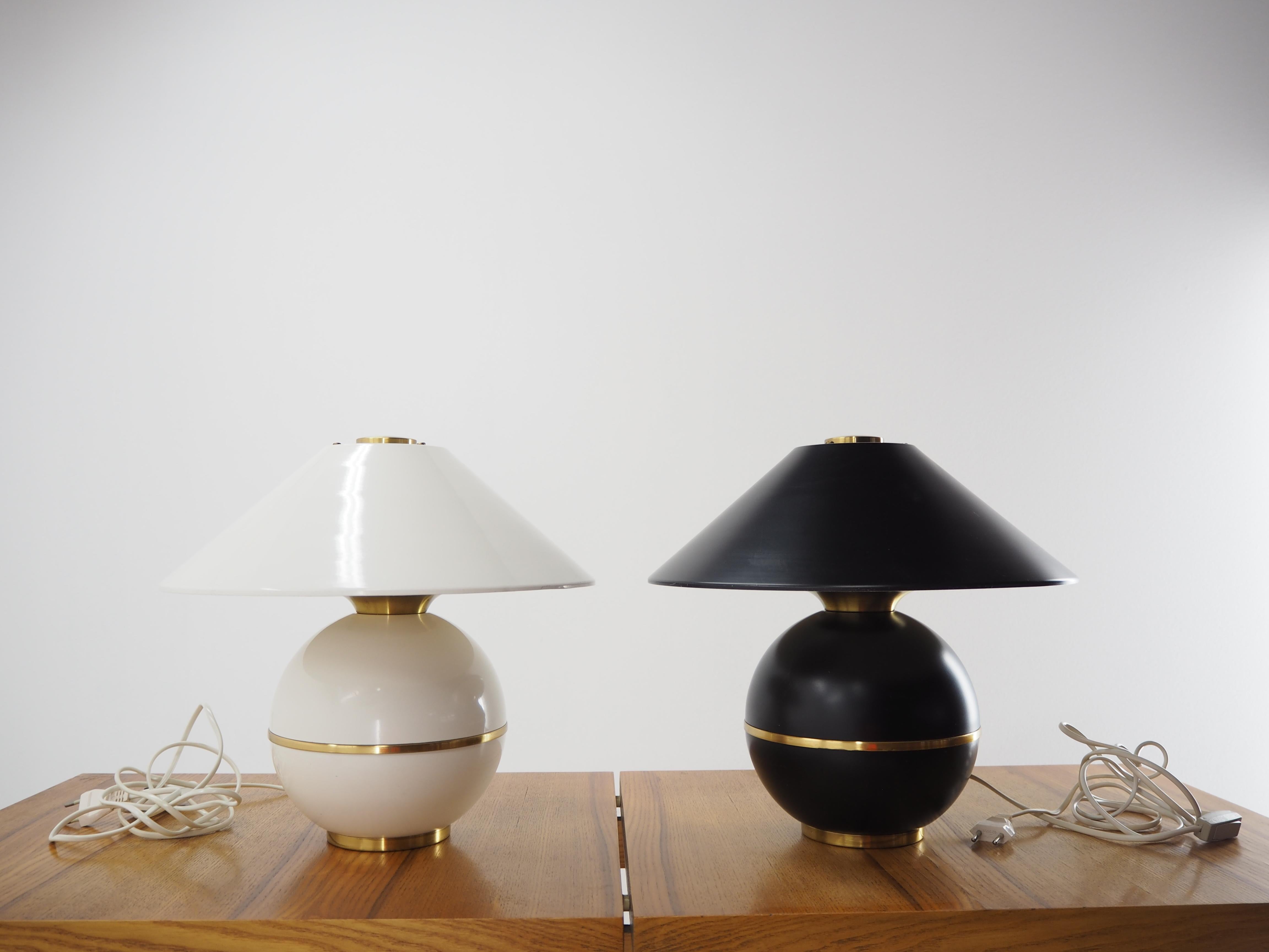 Set of 2, Midcentury Table Lamp, Napako , Czechoslovakia, 1970s For Sale 1