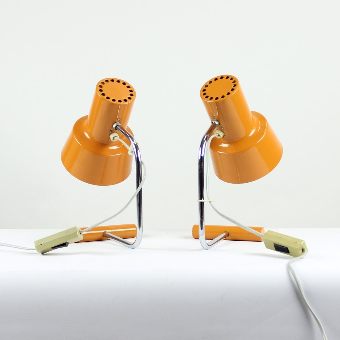 Set of 2 Midcentury Table Lamps by Lidokov, Czechoslovakia In Good Condition For Sale In Zohor, SK