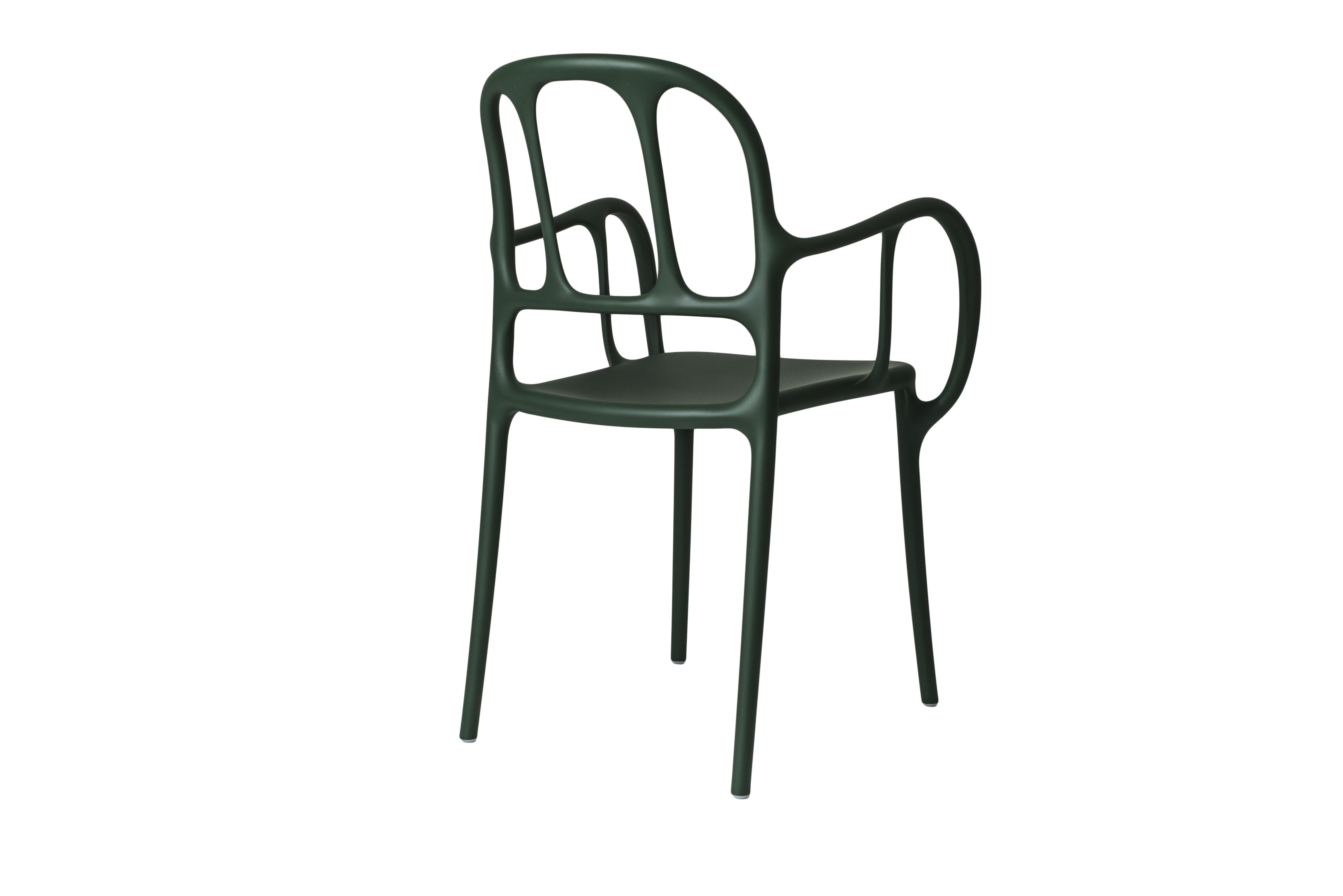 Set of  2 Mila' Chair in Dark Green by Jaime Hayon for MAGIS In New Condition For Sale In Brooklyn, NY