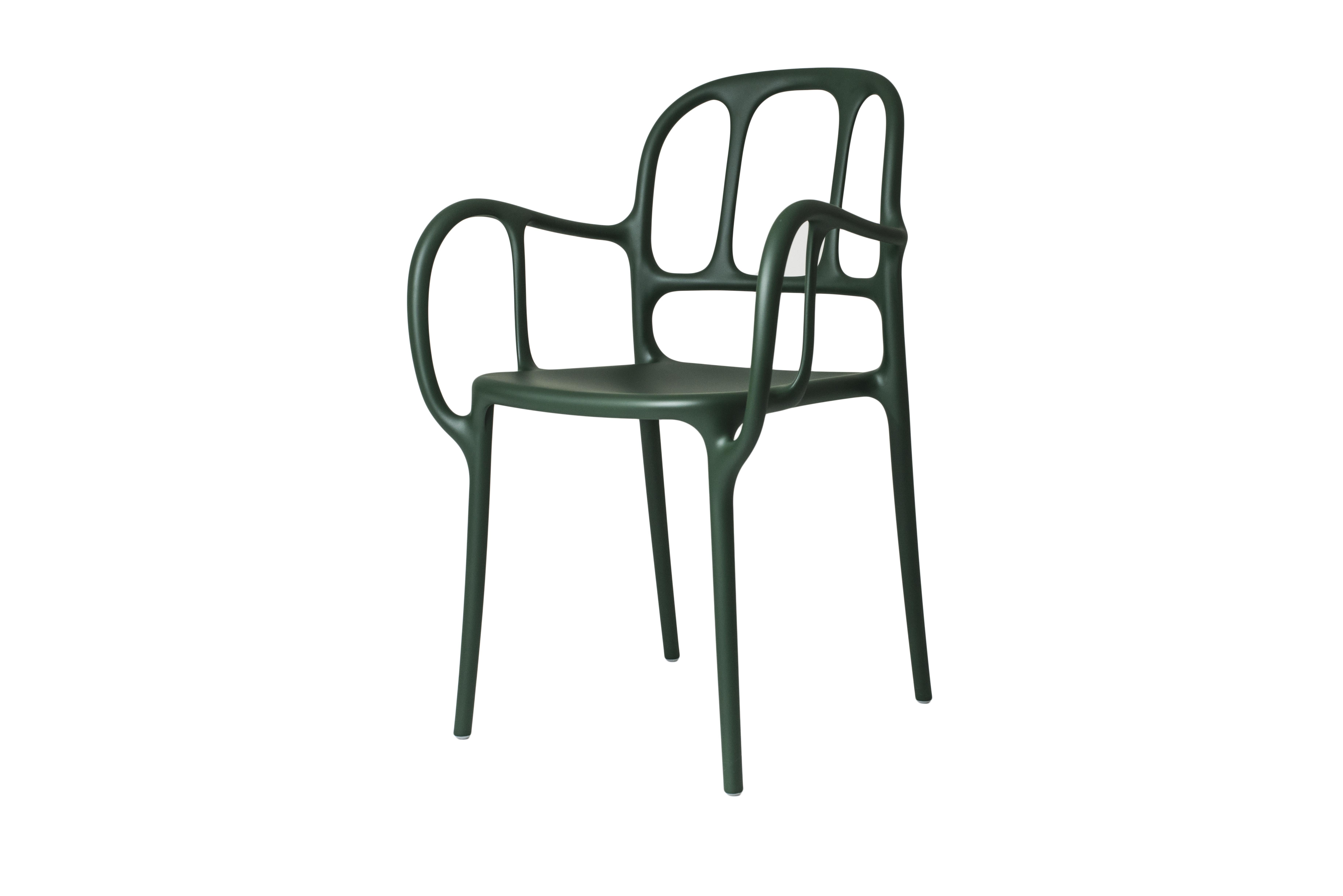 Contemporary Set of  2 Mila' Chair in Dark Green by Jaime Hayon for MAGIS For Sale