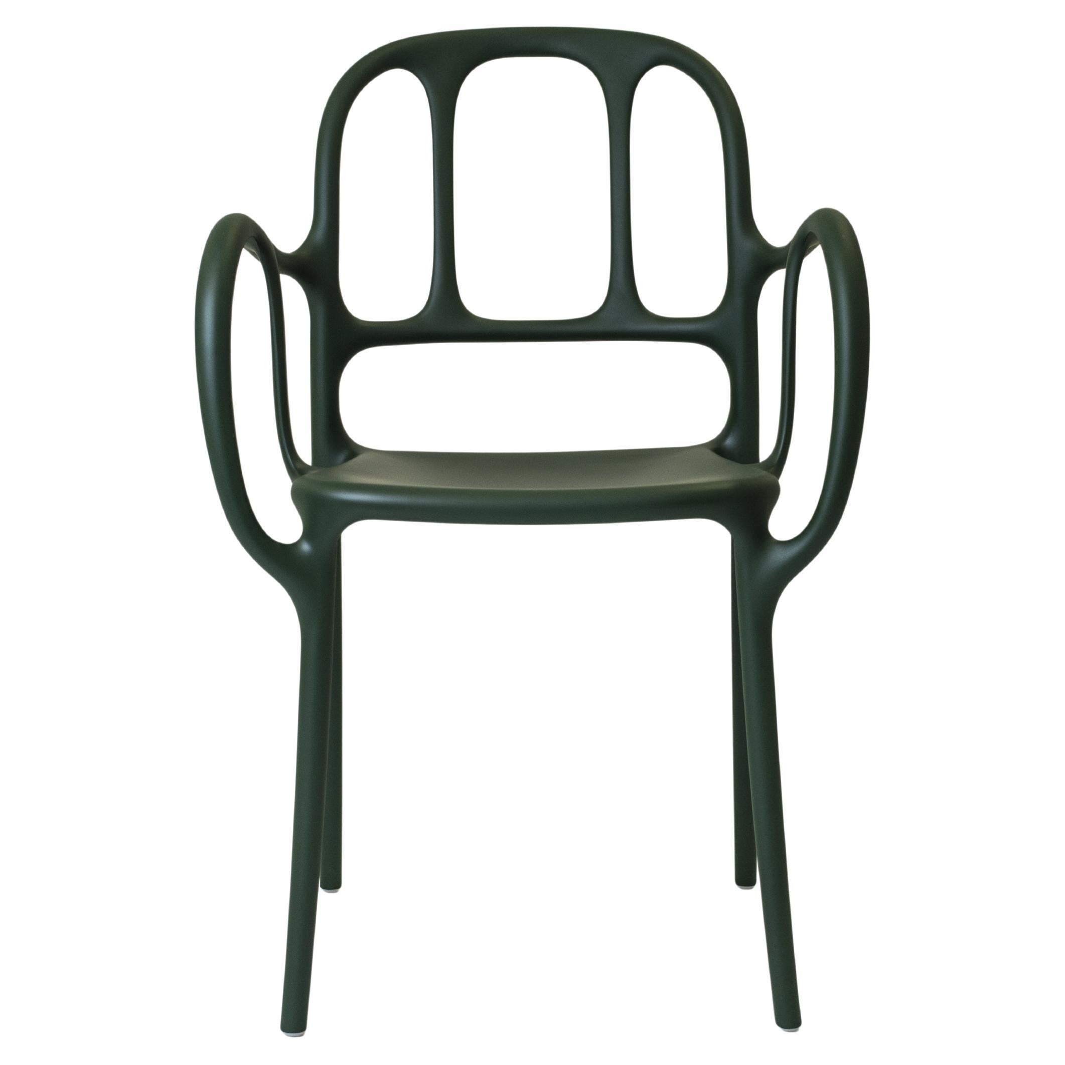 Set of  2 Mila' Chair in Dark Green by Jaime Hayon for MAGIS For Sale