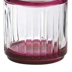 Set of 2 Milano Clear & Ruby Red Glass Boxes