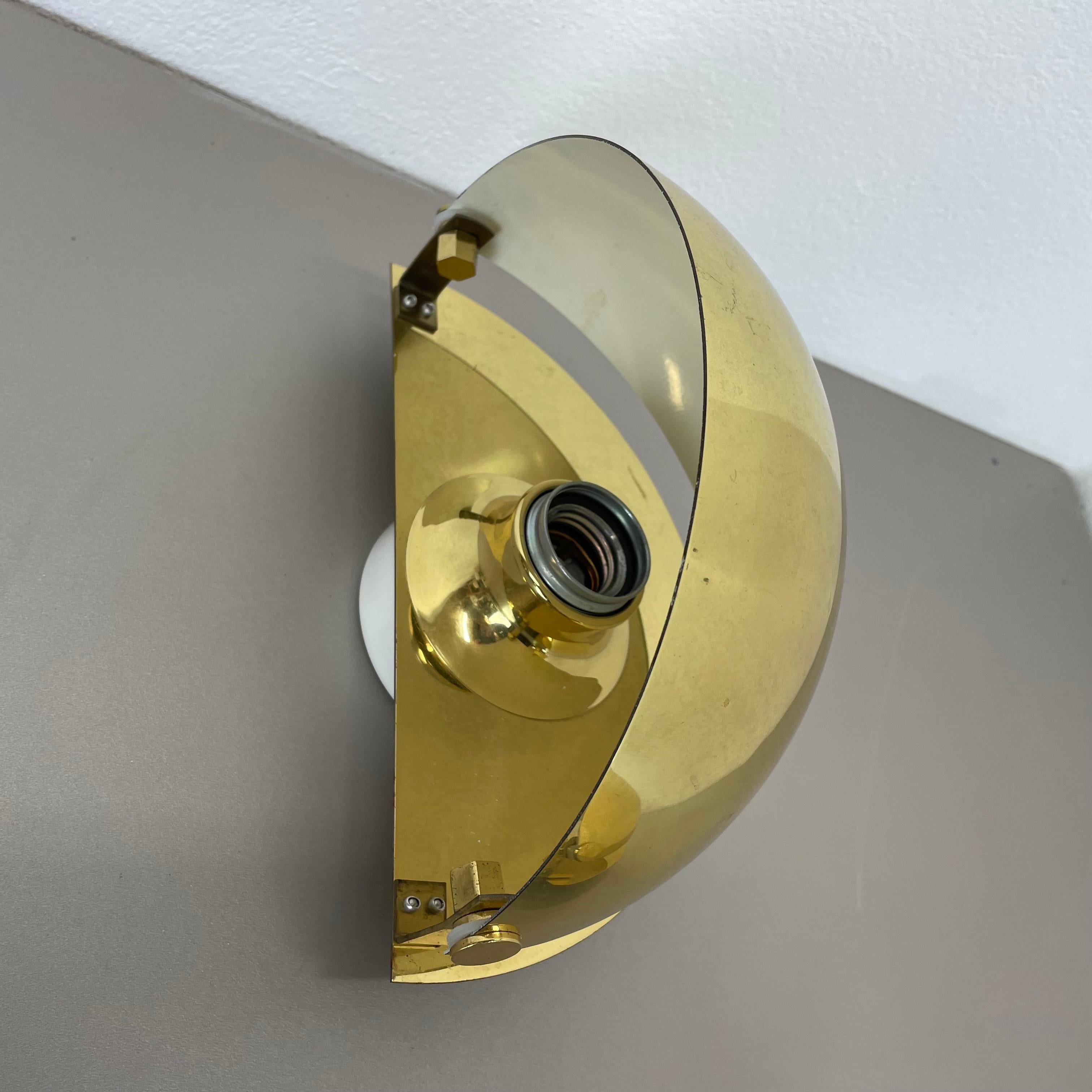 Set di 2 lampade da parete minimaliste in ottone in stile Sciolari, Italia anni '80 in vendita 3