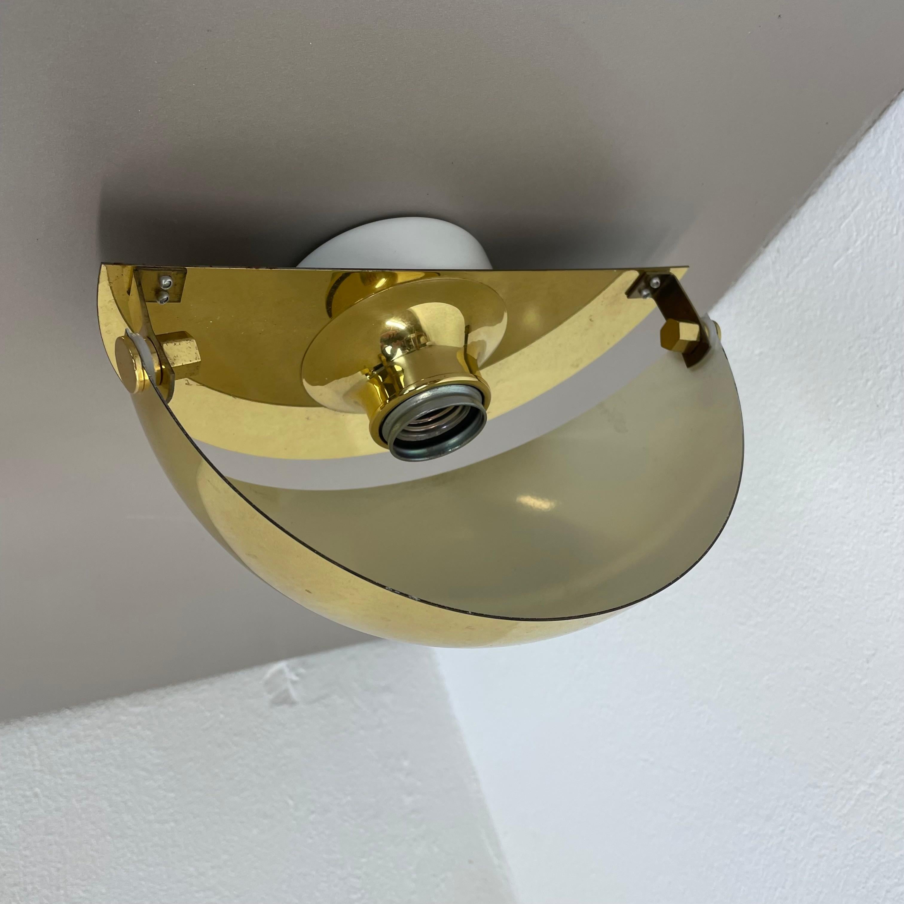 Set di 2 lampade da parete minimaliste in ottone in stile Sciolari, Italia anni '80 in vendita 4