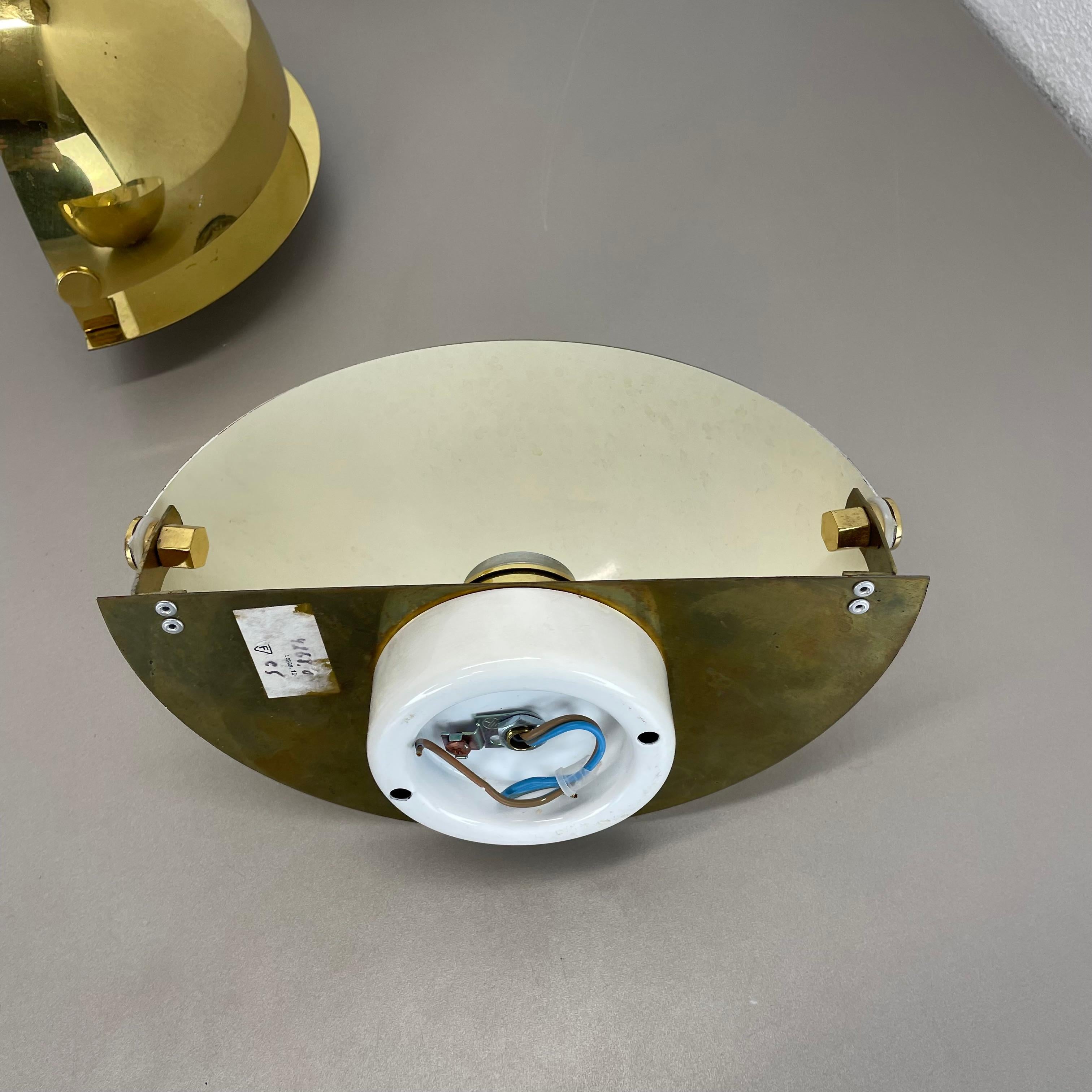 Set di 2 lampade da parete minimaliste in ottone in stile Sciolari, Italia anni '80 in vendita 10