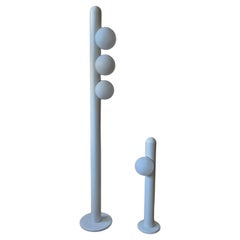Set of 2 minimalist space age lamps, Netherlands 1970s