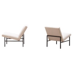 Set of 2 minimalistic lounge chairs, 70s Netherlands.