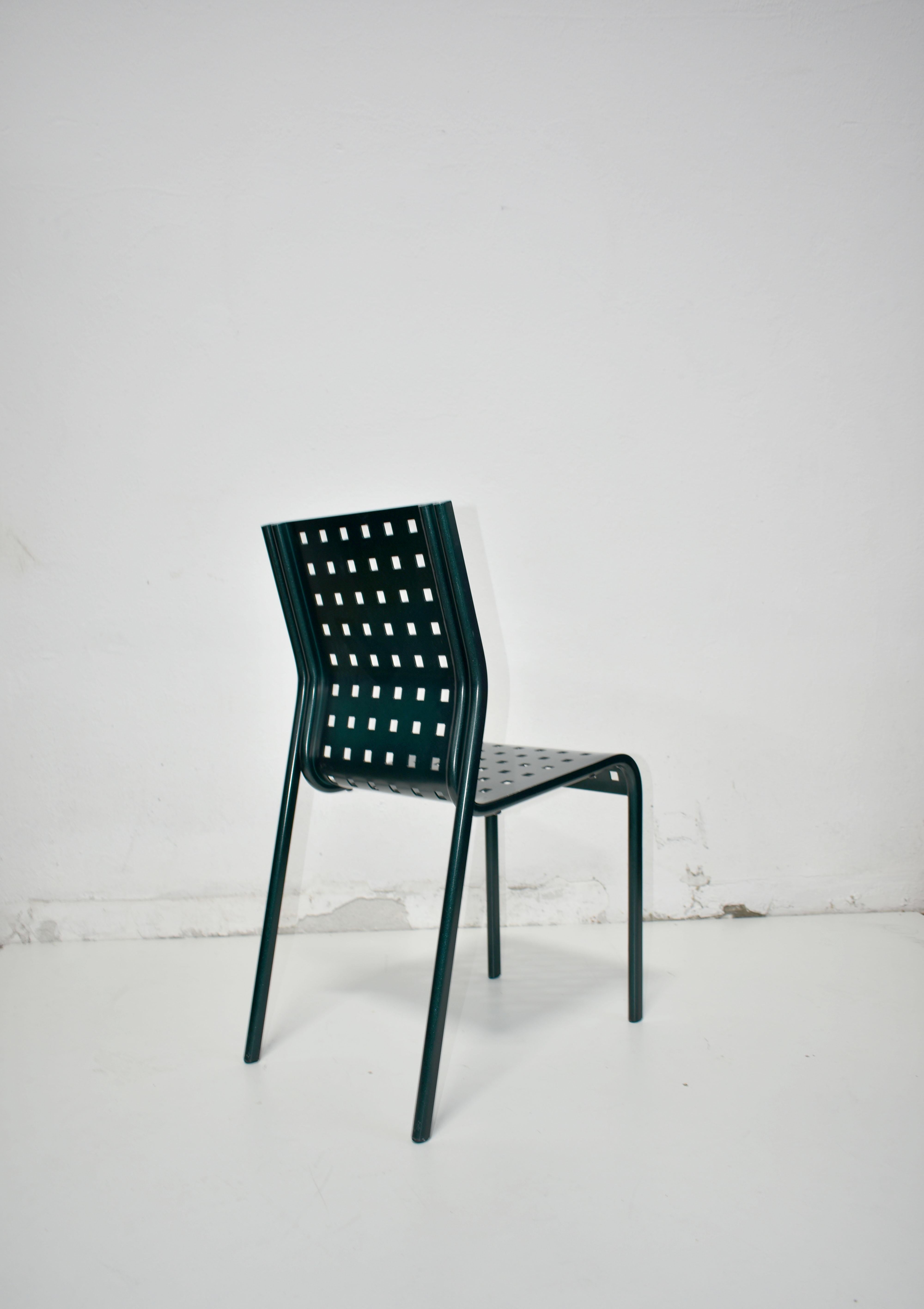 Aluminum Set of 2 Mirandolina Chairs Designed by Pietro Arosio for Zanotta, Italy, 1993