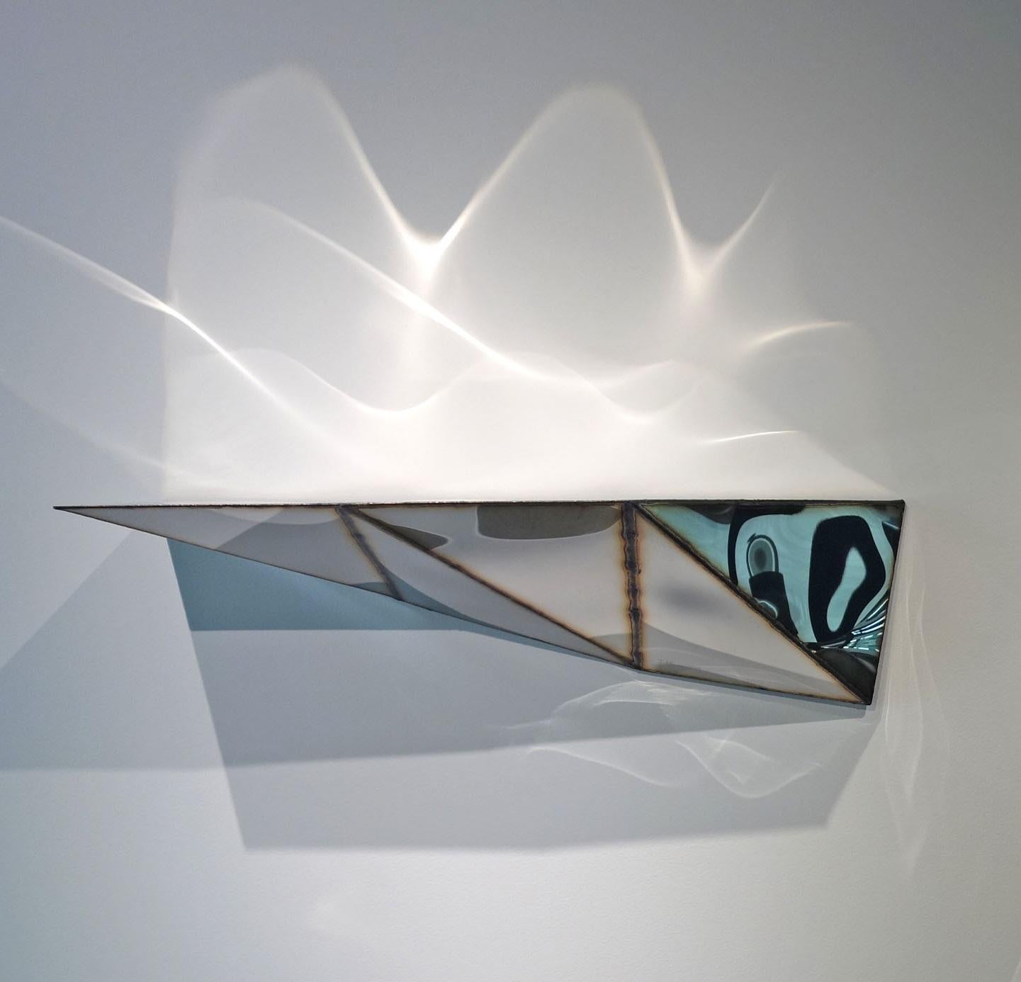 Post-Modern Set Of 2 Mirror Image Shelves in Mirror-Polished Stainless Steel by Julian Mayor For Sale