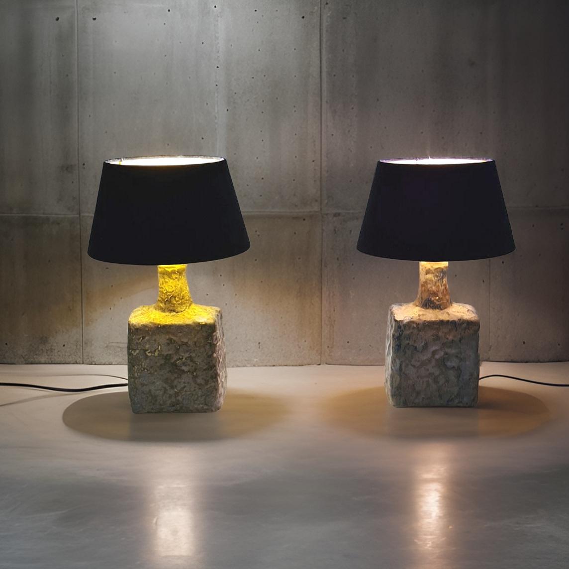 20th Century Set of 2 Mobach ceramic table lamps, Netherlands 1960s For Sale