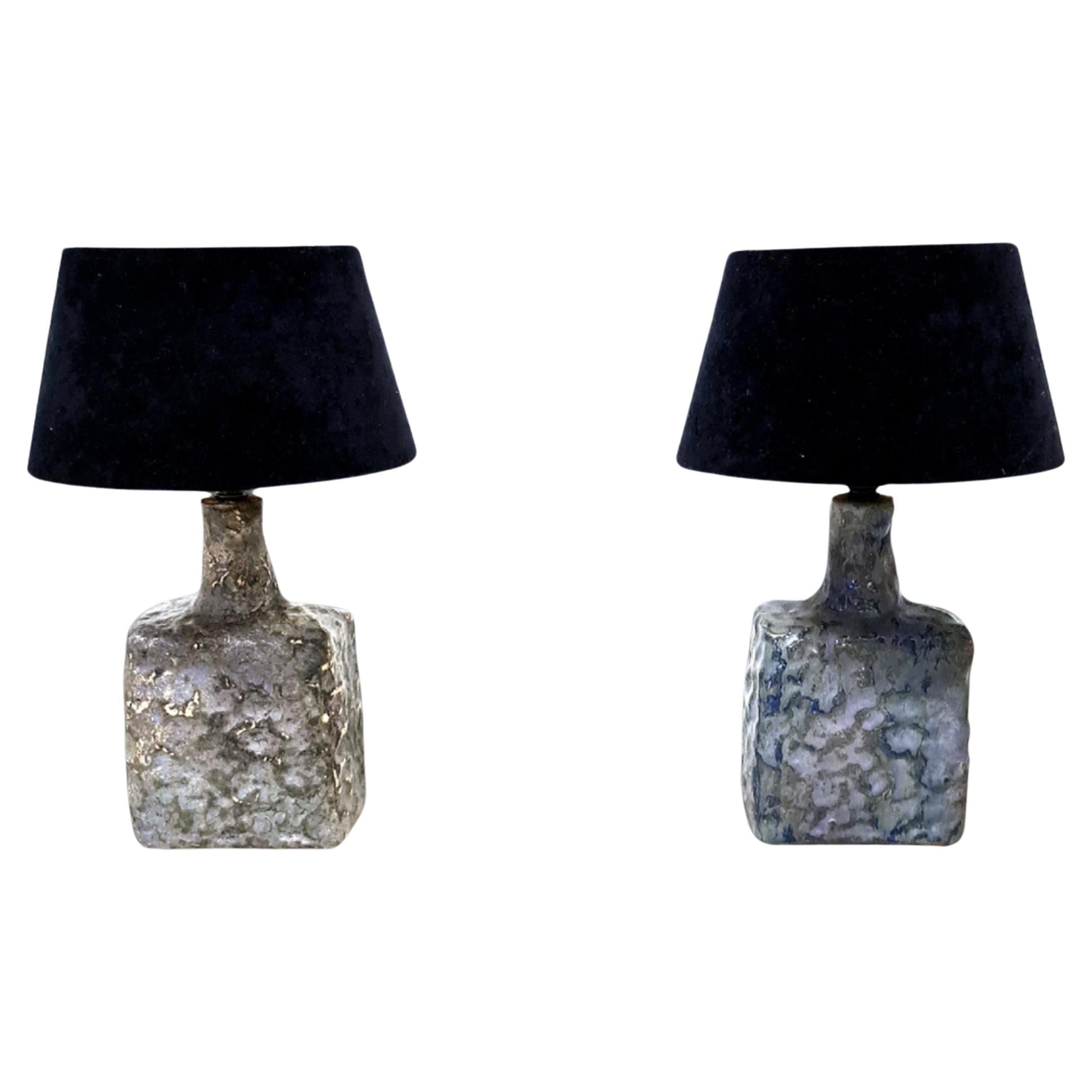 Set of 2 Mobach ceramic table lamps, Netherlands 1960s For Sale