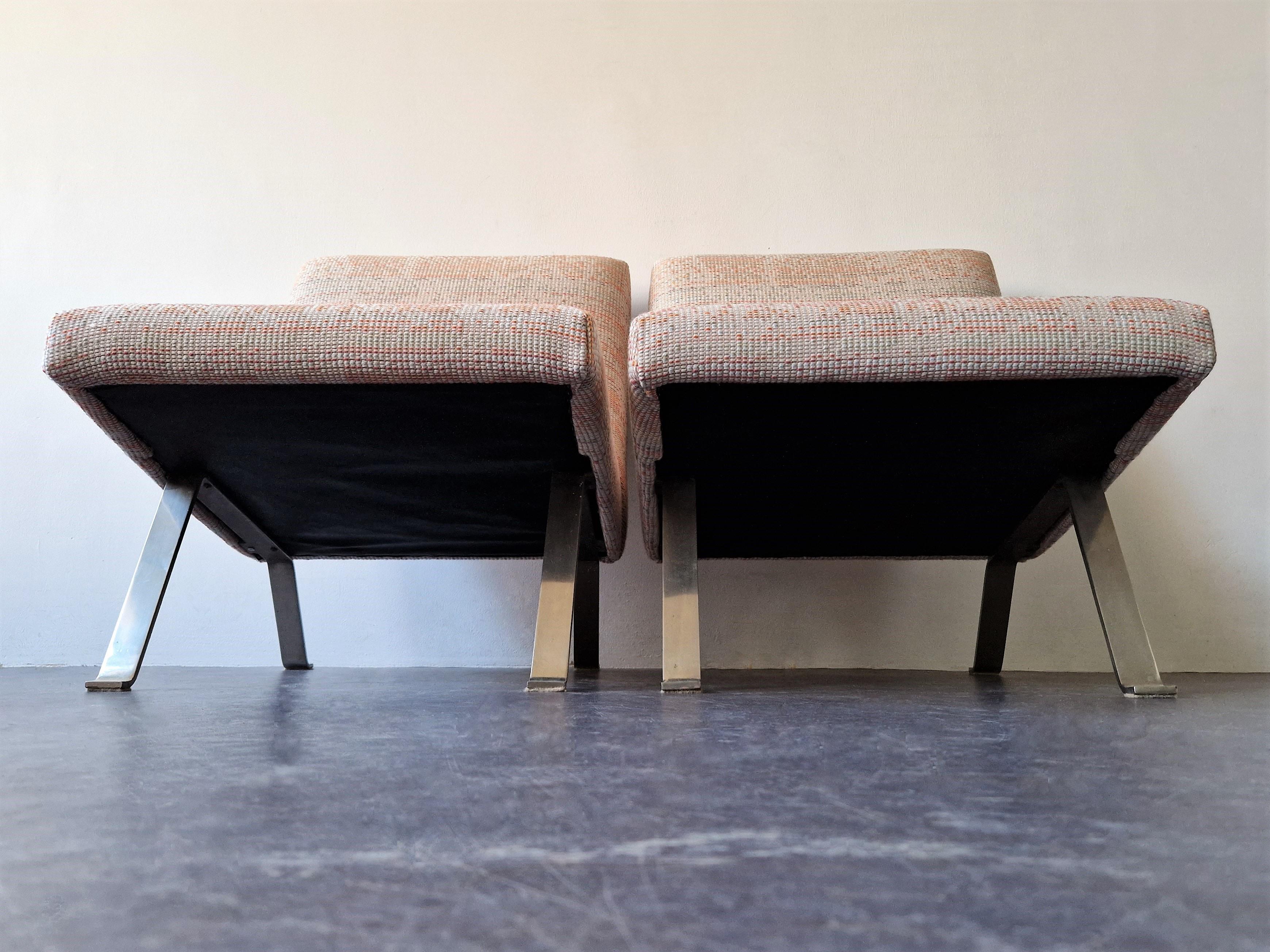 Ensemble de 2 chaises longues Modèle 141 de Joseph Andre Motte pour Artifort, années 1950 Bon état - En vente à Steenwijk, NL