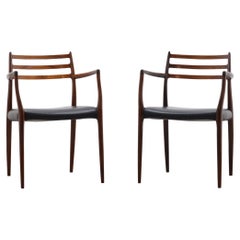Set of 2 Model 62 Rosewood Dining Chairs by Niels Otto Møller