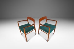 Set of 2 Model #75 Chairs, Niels Møller, JL Møllers Møbelfabrik, Denmark, 1960s