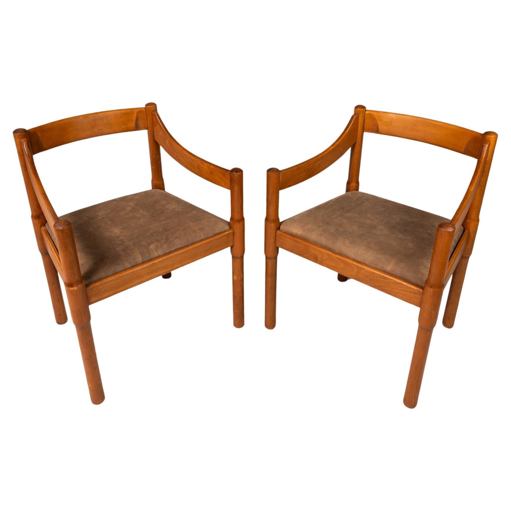 Juego de 2 Sillas Modelo 892 de Vico Magistretti para Cassina, Italia, c. 1960's