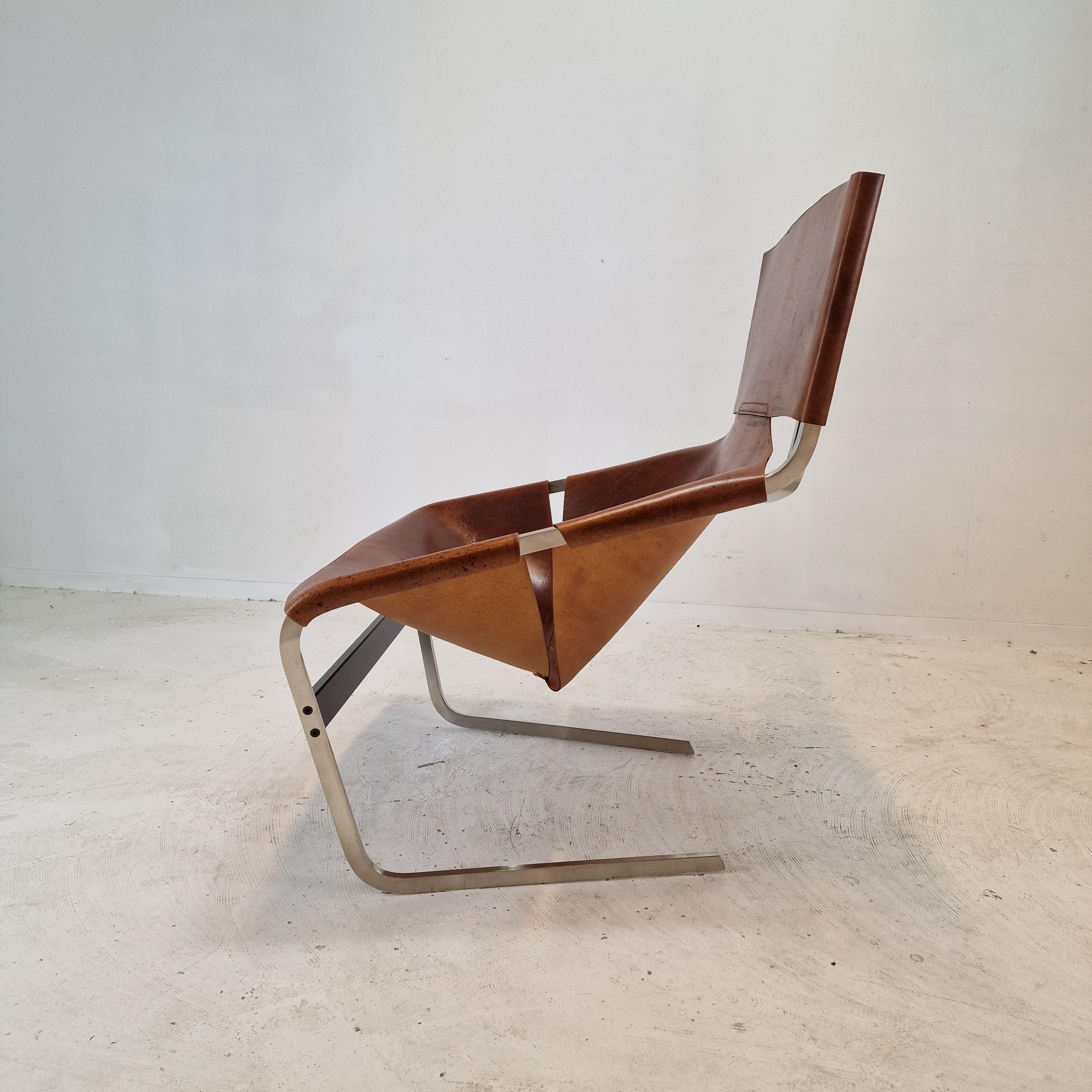 Steel Set of 2 Model F444 Lounge Chairs by Pierre Paulin for Artifort, 1960s For Sale