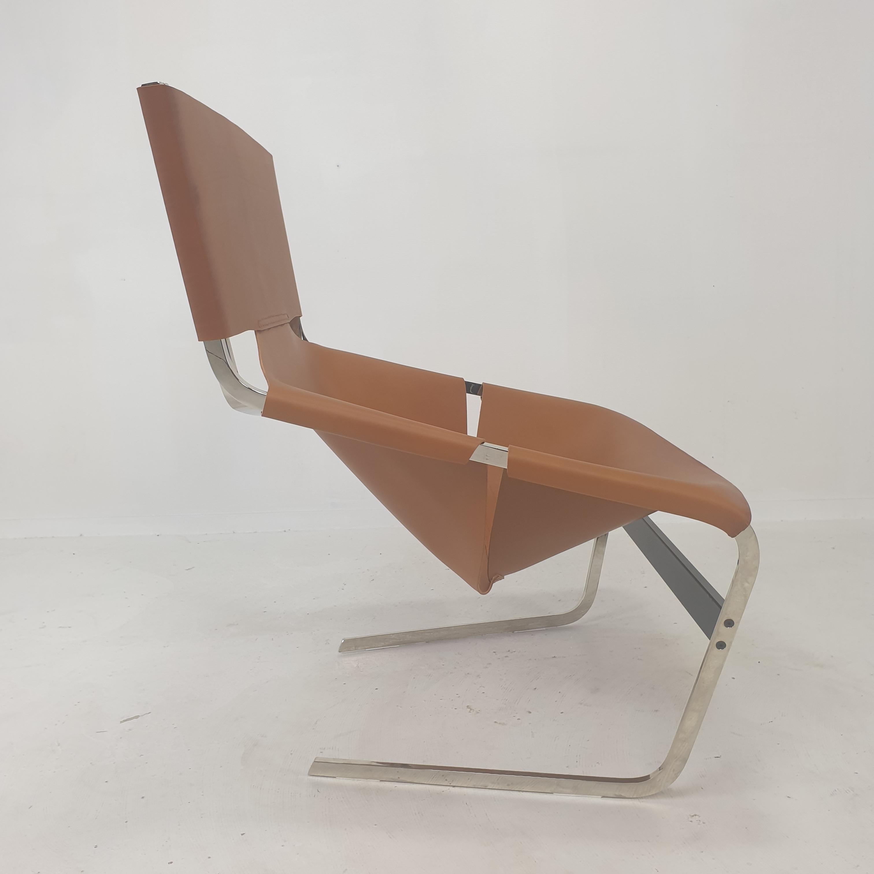 Leather Set of 2 Model F444 Lounge Chairs by Pierre Paulin for Artifort, 1960s For Sale